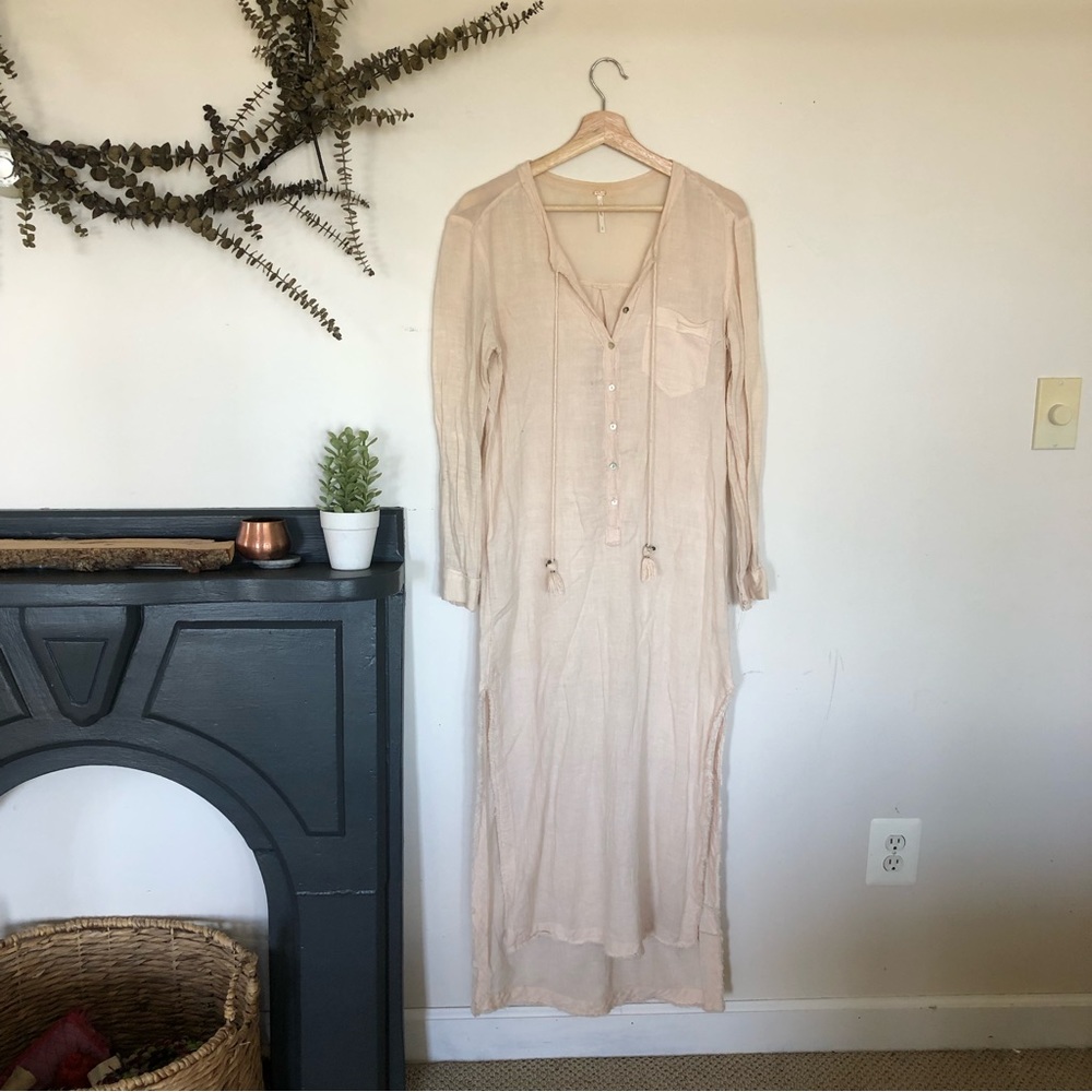 Free People maxi mumu boho dress